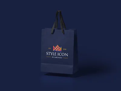 Style Icon Logo clothing company clothing logo colourful combination mark conceptual design creative logo crown female flat logo logo luxury textile thread woven