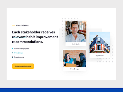 Stakeholders Section cards dashboard design illustration ui ux web website