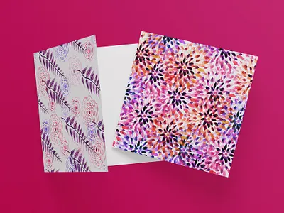 Floral Stationary botanical brand card color flat flower gouache illustration nature pattern print stationary surface design watercolor