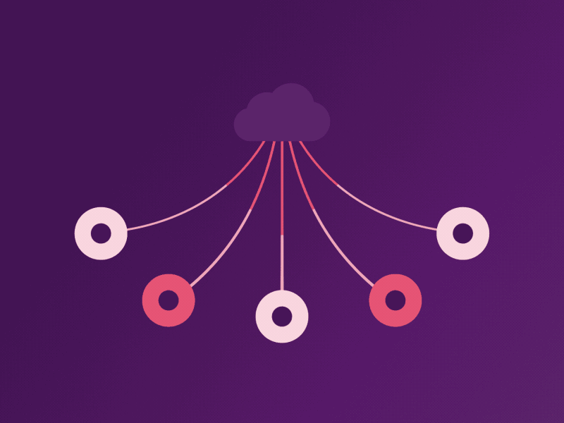 Fusion 3d animated c4d cas casprins cinema4d cloud design feedback gif loop nuclear pink plusone purple