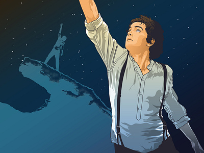 Adam Kirk fanart movie upside down vector