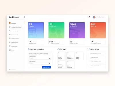 CMS Dashboard clean dashboad design icon illustration interface minimal ui ux web