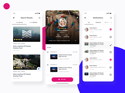 Profile screen for MVP app app design dribbble events icons ios mobile problem solving profile search shot sketch social ui uiux user interface user interface design userflow ux vector