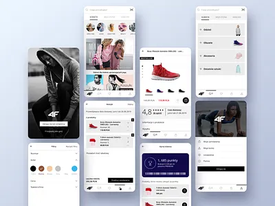 Shopping app app design cart design filtering flat mobile mobile app moibile ui product product page shopping sport ui ux vector