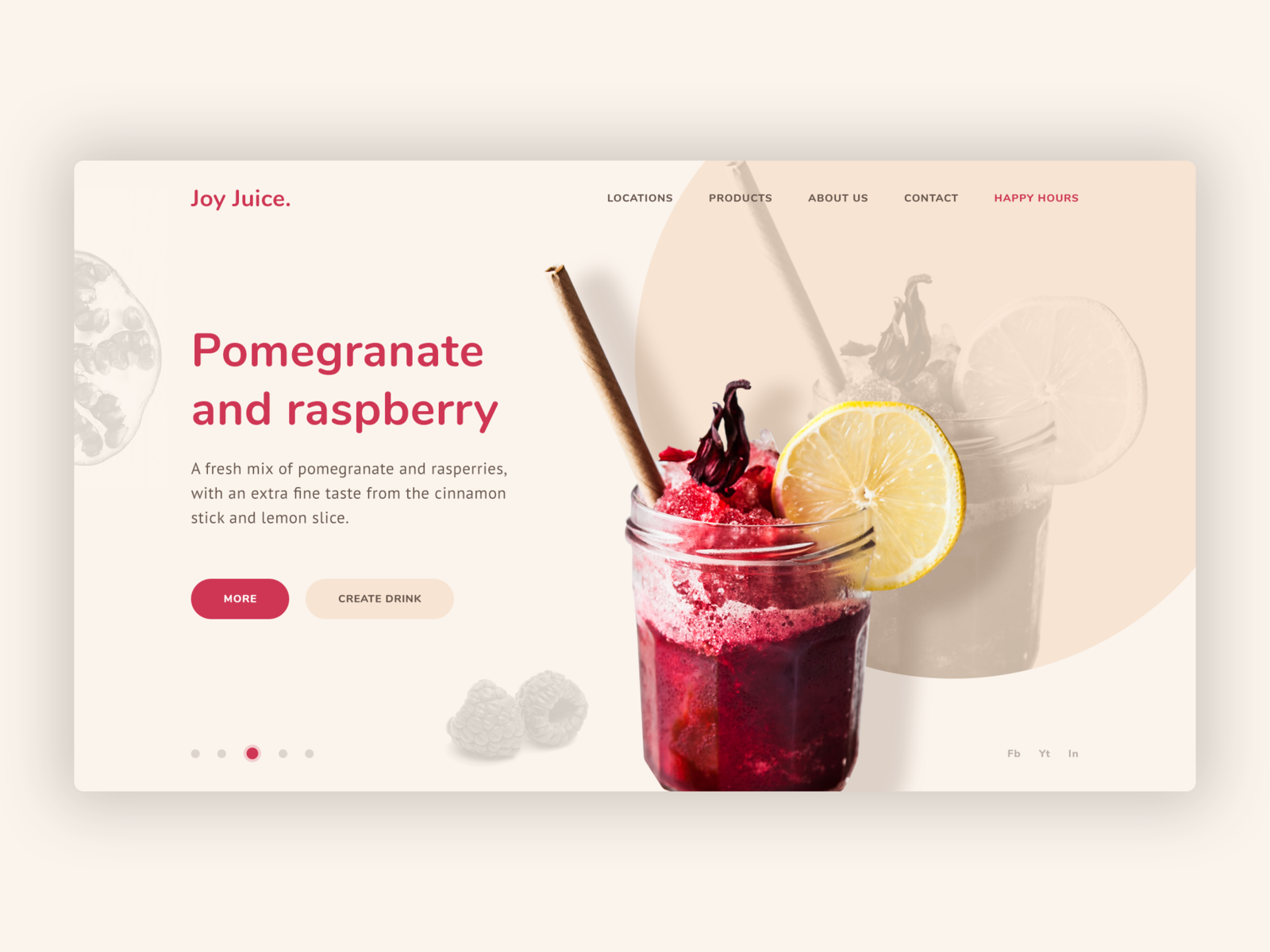 Example of Cocktail Bar Page