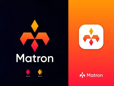 Modern Letter M Logo, Branding design - Matron a b c d e f g h i j k l m n brand identity brand mark branding business logo ecommerce gradient lettermark logo logo logo design logo designer logotype m logo m logo icon minimalist logo modern logo o p q r s t u v w x y z symbol unused logo