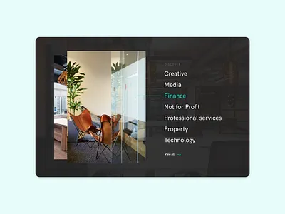 Discover Categories blue categories design discover interior ui ux web design website
