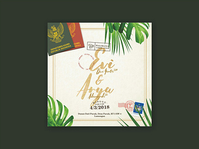 Evi & Arya Wedding Invitation adventure art design graphic design invitation nature traveling wedding