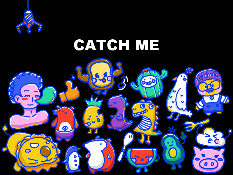 Catch the word “CATCH ME” design