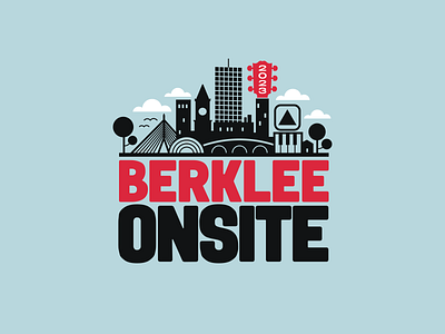 Berklee Onsite Logo / Berklee College of Music, Boston, MA boston design illustration logo music typography vector
