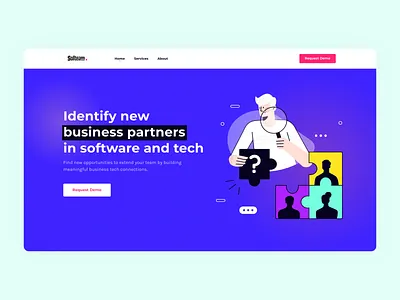 Outsourcing company landing page concept design figma kody ui webdesign