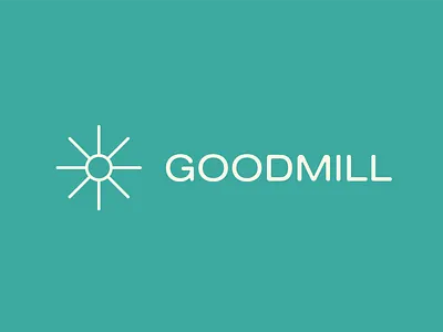 Goodmill logotype / logo minimal nature simple sun