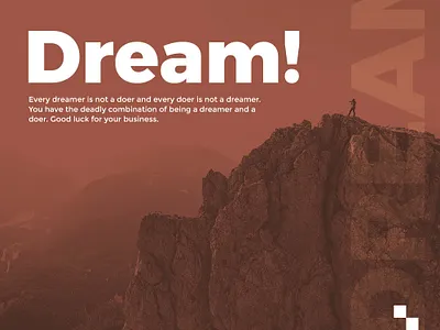 Dream! branding dream dreaming landing page logical think ui design visual design website