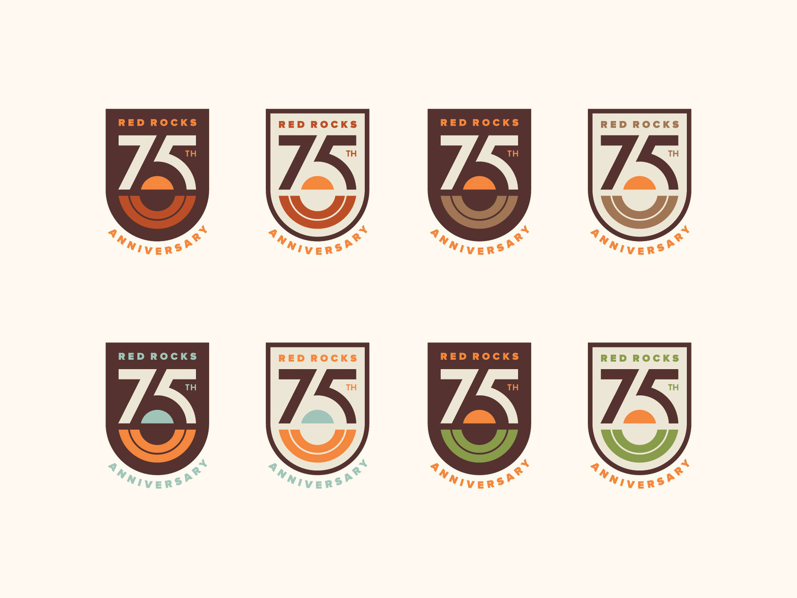 Red Rocks 75th Logo by Micah Max on Dribbble
