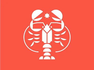crayfish animal brand design branding cancer crab crayfish fish flat illustration logo ocean seafood sign