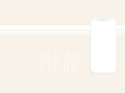 Just White Phone device illustration minimalism mobile mockup phone smartphone vector