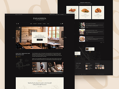 Panadería bakeries bars bistros cafeterias clean coffee shops food bloggers landing landing page minimal modern pastry shops product design shop theme ui ux website mockup wordpress