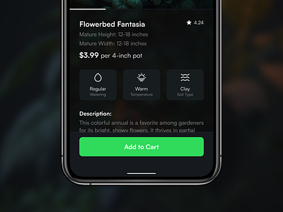 Plant App Concept | UI Interactions checkout daily ui interaction design plants app purchase ui ui animation uiux