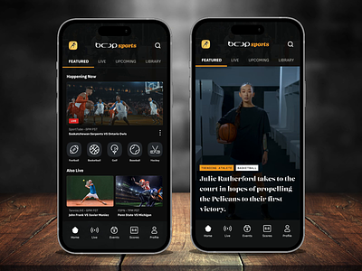 boopSports App Exploration app design basketball mobile app nav navigation sports ui design ux design video
