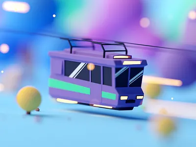 Train 3d c4d cartoon cinema 4d design fantasy forest game illustration isometric isometric room low poly lowpoly octane vehicle