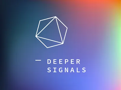Deeper Signals - Logo ai brand brand identity branding branding and identity branding design geometric geometric logo gradient logo logotype minimalist logo
