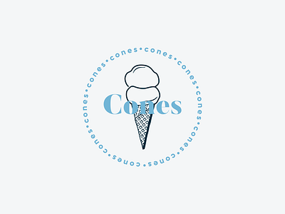 Cones - Logo Concept | Alternative Version adobe blue brand color creative design designer elegant graphic graphicdesign graphicdesigner icecream illustrator logo logodesigner luxury minimalist photoshop typography vector
