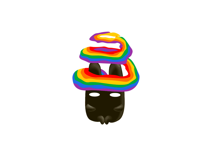 RabbitPoop-Rainbow 2danimation colorful fart rabbitpoop rainbow vector