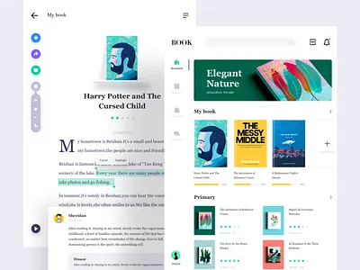 Reading for ipad app book card dimest ipad reading ui ux web