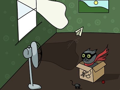 Мечты котейки по имени Космос)) векторя графика иллюстрация кошки мечты