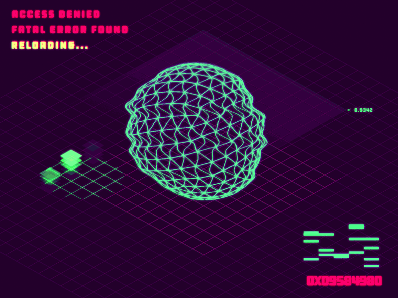 Retro futuristic interface 01 animation design graphic design interface motion retro scifi tech