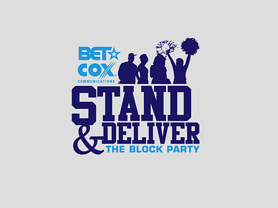 Stand and Deliver bet entertainment event help identity logo logodesign relief tv