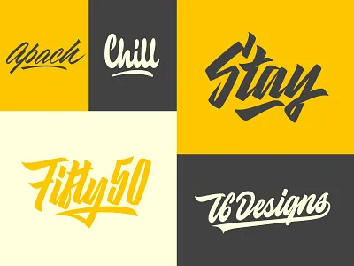 Some Lettering Logotypes branding calligraphy clothing design fashion font free hand lettering identity lettering logo logotype mark packaging script sketches streetwear type typo typography
