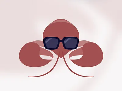 Lobster illustration lobster summer sunglasses