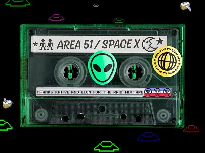 Area 51 Mixtape 🤔👽 90s cassette tape music retro