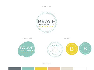 Mental Health Brand Board branding brave logo mental health