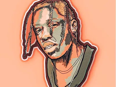 TRAVIS SCOTT ILLUSTRATION design hiphop icon illustration logo travis scott vector