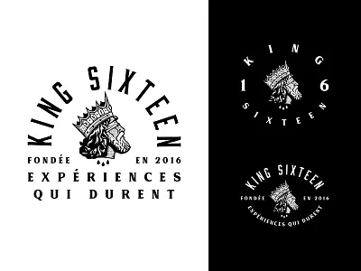 King Sixteen - Responsive Rebranding (2/2) badge brand identity branding crown custom type emblem event producers events forefathers growcase king sixteen logo logotype marketing rebrand rebranding royal royalty