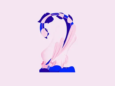 36daysoftype • 2 2d 2d art 36daysoftype 36daysoftype 02 affinitydesigner color colorful cute design flat illustration minimal pastels plants typography vector web