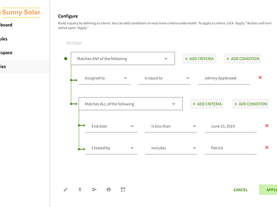 Queries any or all conditions logic nested queries query software