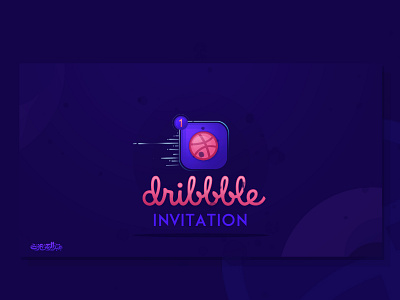 Dribbble invitation graphic invitation invitations invite logo logotype new