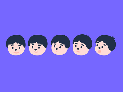 Maru emoji adorable boy character child cute doodle drawing emoji graphic header illustration illustrator kawaii kid sticker vector