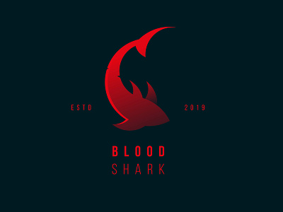 Blood Shark adobe illustrator blood bloody branding design icon illustration logo red shark sharks vector
