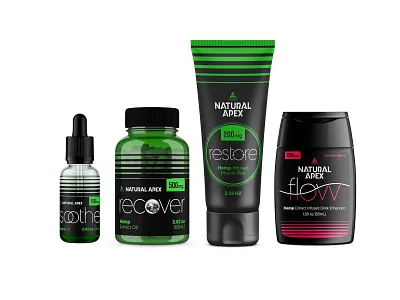 NA Packaging apex capsules cbd cream drink hemp packaging product line tincture