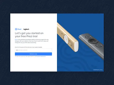 Logitech Spotlight Collaboration with Prezi landing page logitech prezi promotion remote spotlight ui ux web web design