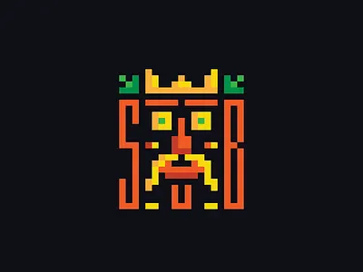 SUBCARPATI band folk geometric mask pixel sticker traditional