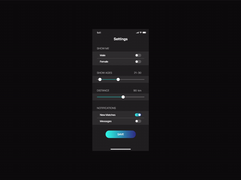 Settings - Daily UI #007 adobexd dailyui interaction design settings ui uidesign uiux uxdesign