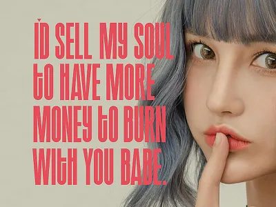 Type exploration billy idol condensed font rebel yell red type typography