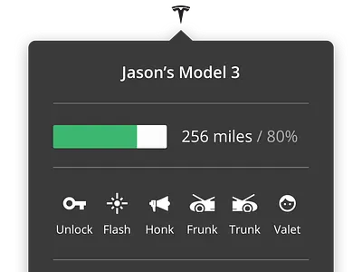 Tesla menu bar app car menu bar tesla