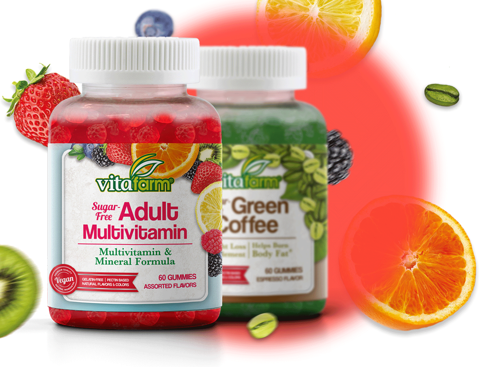 Adult Gummy Vitamins bottle bottles brand color design graphic graphic design gummy health healthy illustration label packaging design supplement vitamin