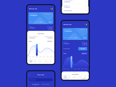Credit Card App UI accounting android app app banking banking app concept creditcard design finance app ios app online ui ux